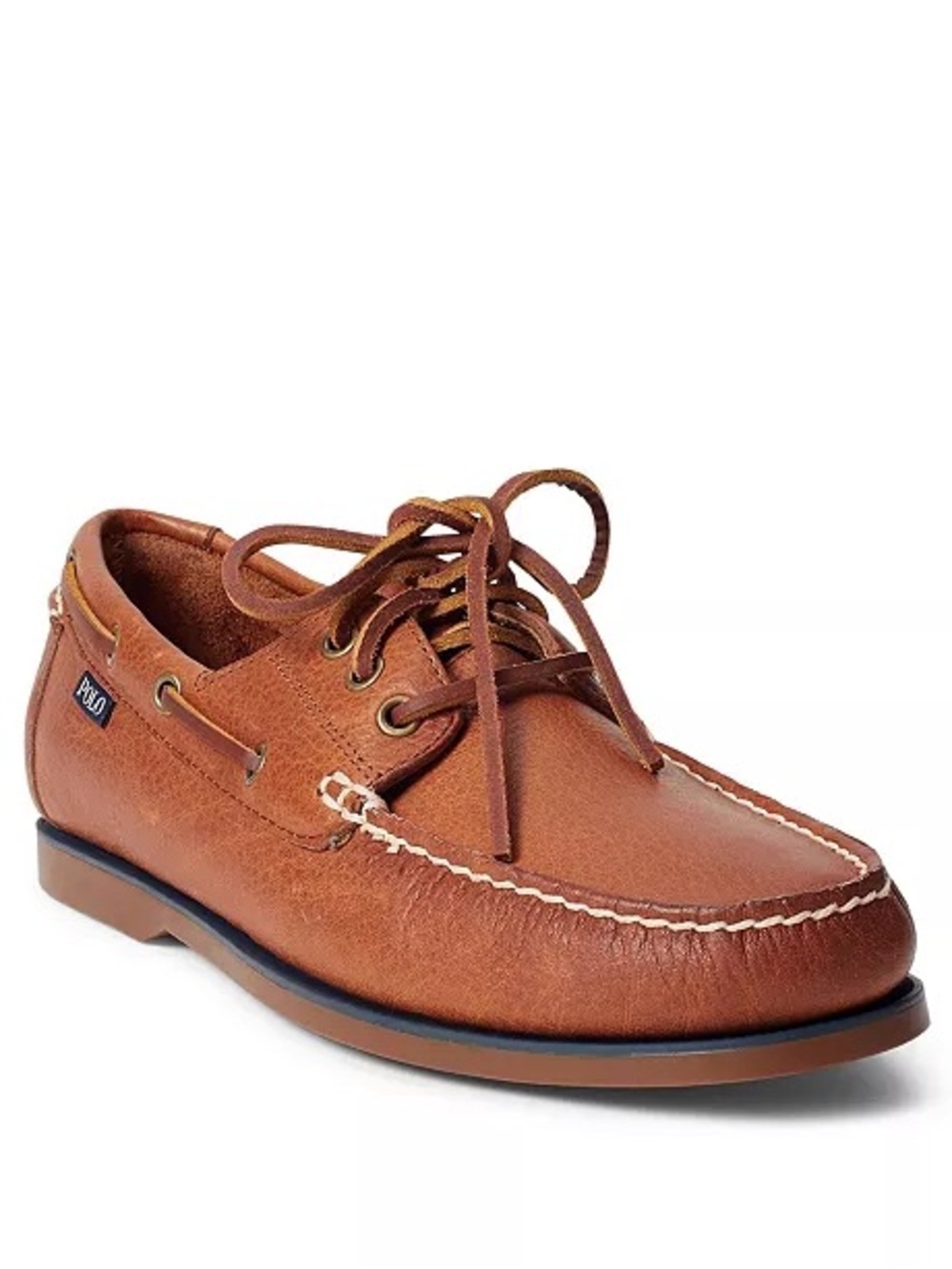Polo Ralph Lauren Men's Bienne tumbled leather boat shoes, size 11D